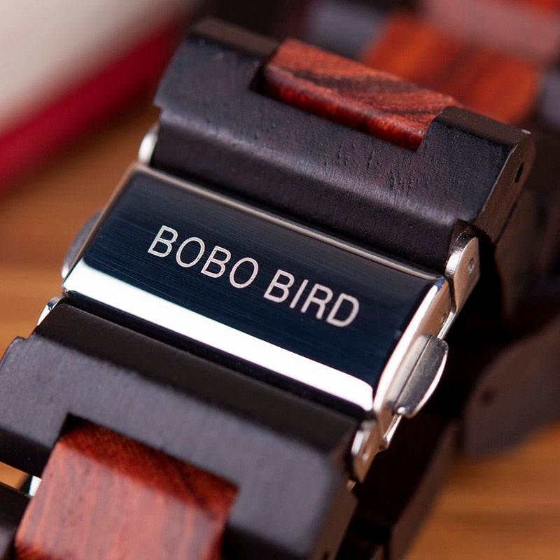 BOBO BIRD Wooden Mechanical Watch Men Relogio Masculino Big Mens Watches Top Brand Luxury Timepieces erkek kol saati W-R05