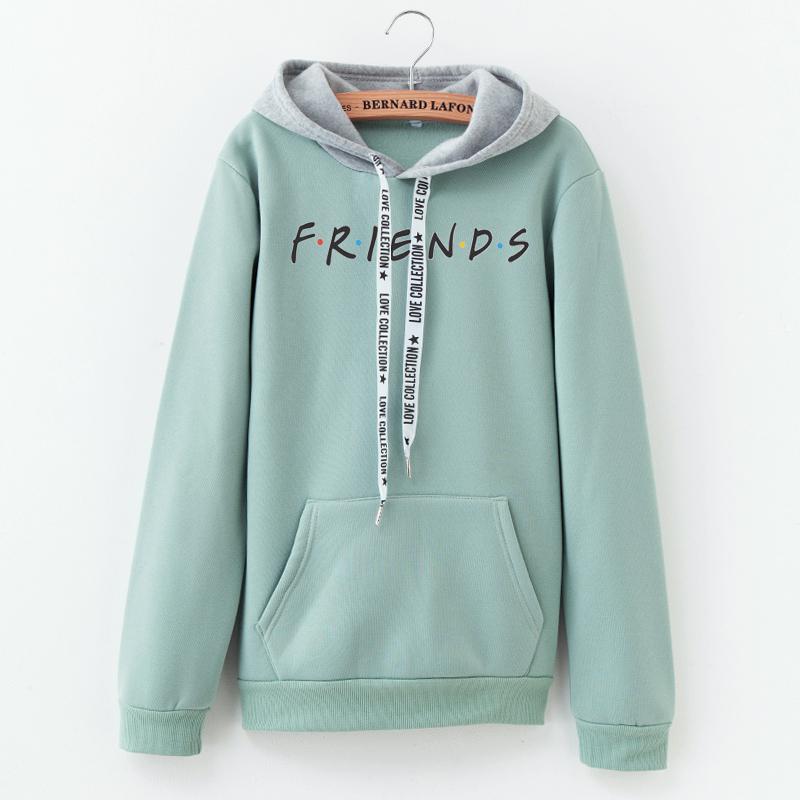 2019 New Friends Printing Hoodies Sweatshirts Harajuku Crew Neck Sweats Women Clothing Feminina Loose Women's Outwear Fall