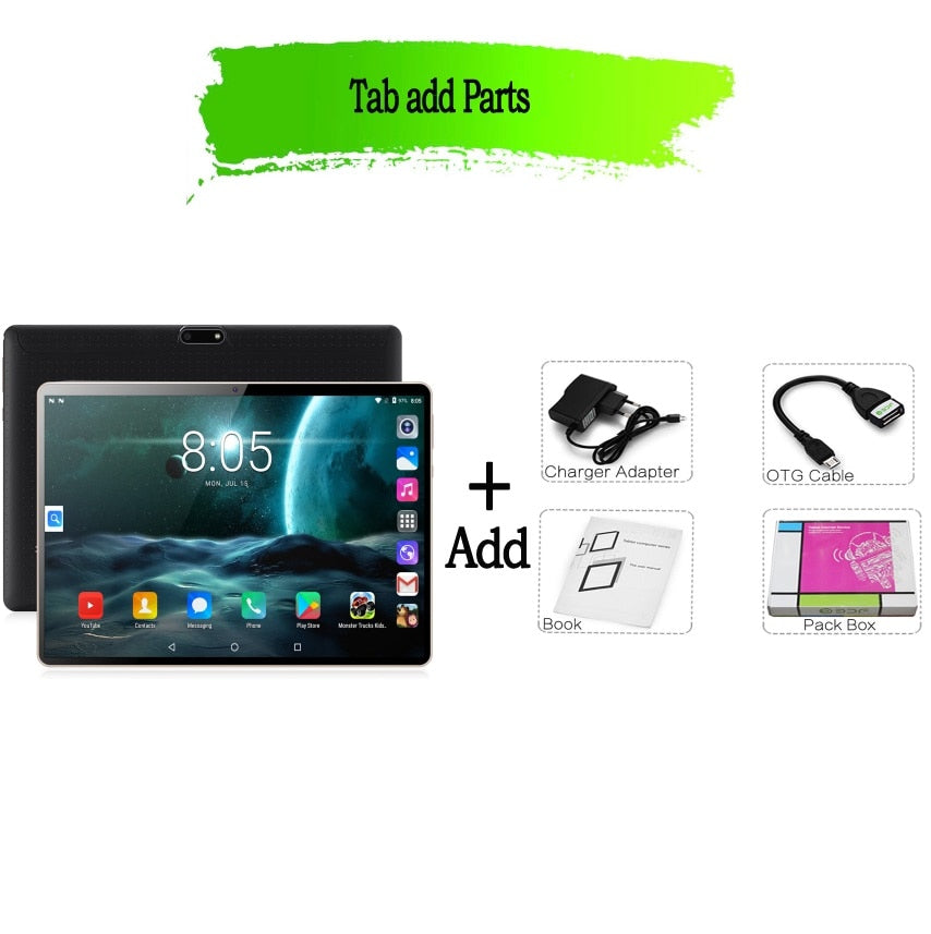 New Original 10 inch Tablet Pc Android 7.0 Google Market 3G Phone Call Dual SIM Cards CE Brand WiFi GPS Bluetooth 10.1 Tablets